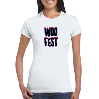 Woo Fest - GD72 Softstyle® Ladies' T-Shirt Thumbnail